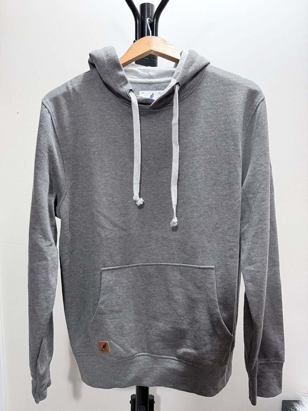 Kangol Men's Pullover Hoodie with Contrast Lining and Logo Patch